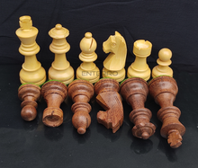 Load image into Gallery viewer, Wooden Chess Pieces 3.25 inch - Professional Staunton Set - Made of Acacia Wood and Boxwood - Tournament Chess Pieces (Without Chess Board) (3.25&quot; Standard)