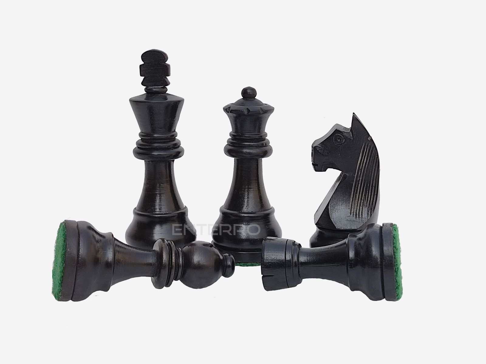 Craftsman Chess Set in 3.75 Tounament Chess Piece in Ebony Wood