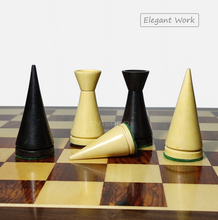 Afbeelding in Gallery-weergave laden, Wooden Chess Pieces 3.5 inch - Connical Series - Ebonised Chess Pieces (Without Chess Board) (3.5&quot; Conical Ebonised)