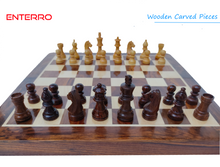 Load image into Gallery viewer, ENTERRO™ Wooden Magnetic Chess Board Set - 12 x 12 inch - Folding &amp; Travel Friendly Chess - FREE Pdf CHESS MANUAL - (CHECK OUR TRUST PILOT REVIEWS)