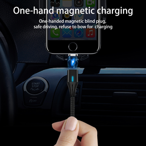 ENTERRO Magnetic Cable 5A 25W Fast Charging - Data Transfer - Nylon Braided - USB Charging Cable - 1m (micro + Type-C)