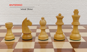 3" Wooden Staunton German Knight Chess Pieces STANDARD - Made of Acacia Wood and Boxwood - Tournament Chess Pieces (Without Chess Board)