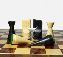 Cargar imagen en el visor de la galería, Wooden Chess Pieces 3.5 inch - Connical Series - Ebonised Chess Pieces (Without Chess Board) (3.5&quot; Conical Ebonised)