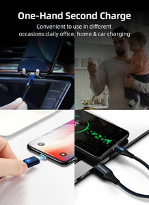 ENTERRO™ MAGNUM Magnetic Cable with Two iPhone Pins - 3A 18W Fast Charging - Charging & Data Sync