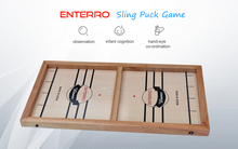 Charger l&#39;image dans la galerie, Enterro Sling Puck Game for Kids and Adults - Big Size 24 x 12 inch - Fast Hockey Board Game - Wooden Ultra Smooth Playing Surface