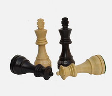 Laden Sie das Bild in den Galerie-Viewer, Wooden Chess Pieces 3.75 inch - Black Ebonized Staunton Series - Tournament Standard Chess Pieces (Without Chess Board) (3.75&quot; Standard Ebonised) Visit the ENTERRO Store