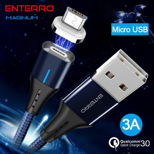 ENTERRO™ Magnum 2in1 (micro USB + iPhone) Magnetic Cable - 3A Fast Charging - Enterro Magnetic Cable