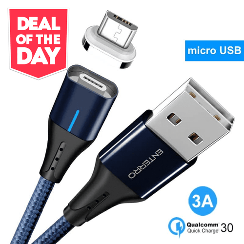 ENTERRO™ MAGNUM Magnetic Cable micro USB - 3A 18W Fast Charging & Data Sync