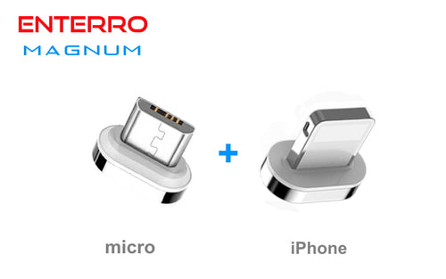 ENTERRO™ Magnum 1 micro USB + 1 iPhone Magnetic Connector (2 Pieces) - Enterro Magnetic Cable